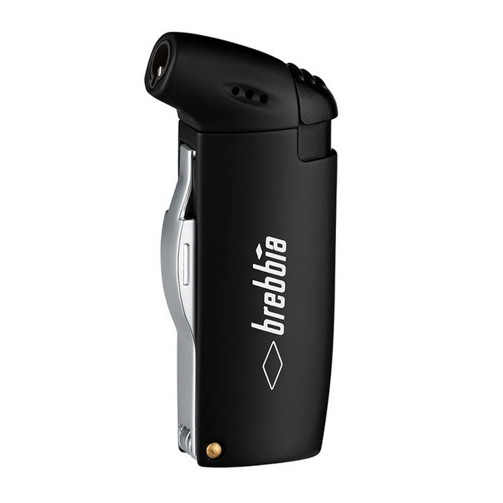 Brebbia Bowl Flame Pipe Lighter - Piezo - Black