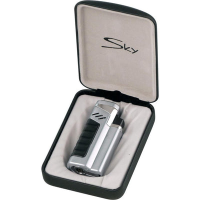 SKY 4-flame Jet Cigar Lighter med Puncher - Lighter fra SKY hos The Prince Webshop
