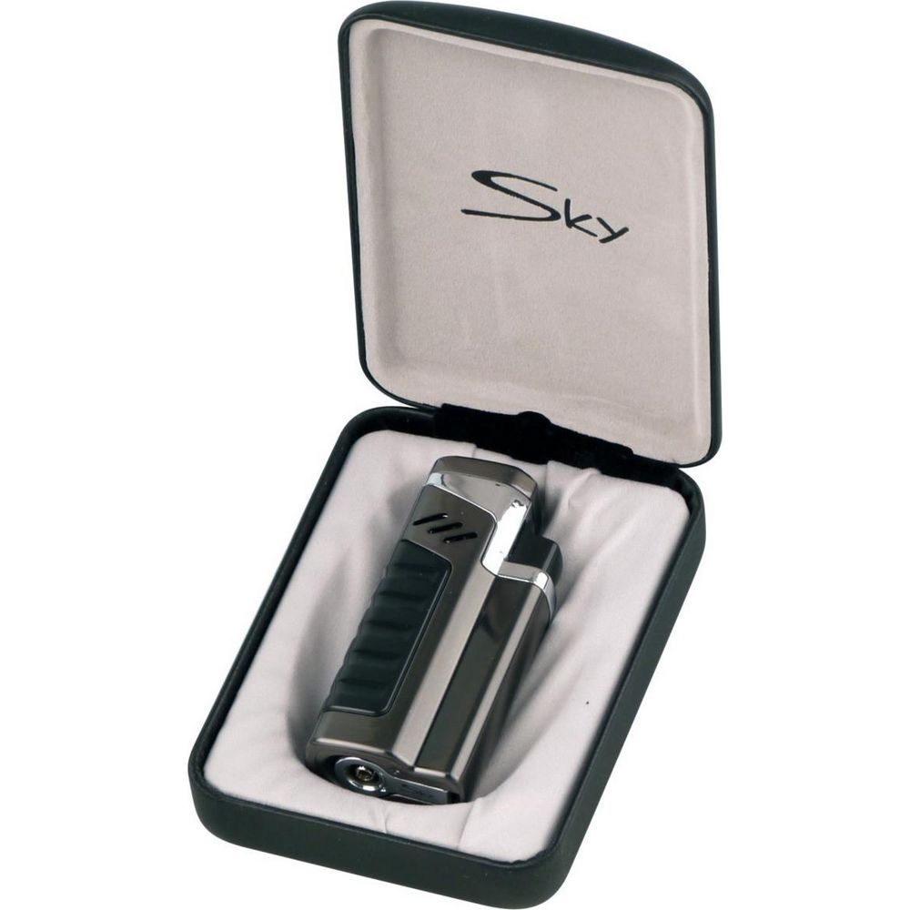 SKY 4-flame Jet Cigar Lighter med Puncher - Lighter fra SKY hos The Prince Webshop