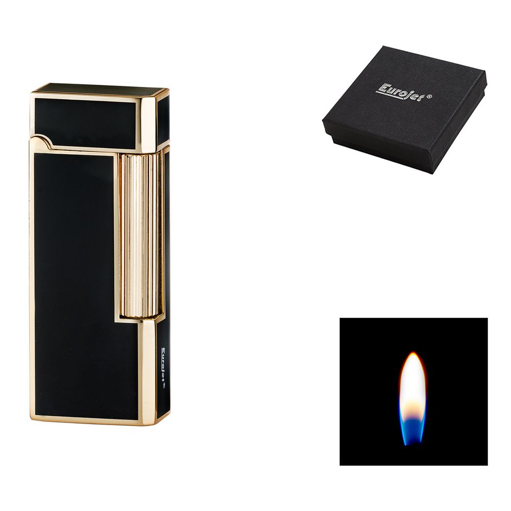 Eurojet Bella Classic Gaslighter med Sten - Sort Guld - Lighter fra Eurojet hos The Prince Webshop