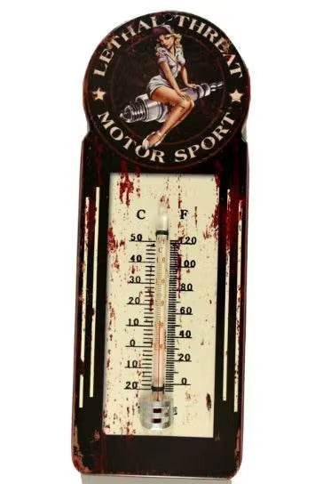 Retroworld Lethal Threat Motor Sport Pin-up Thermometer - Termometer fra Retroworld hos The Prince Webshop