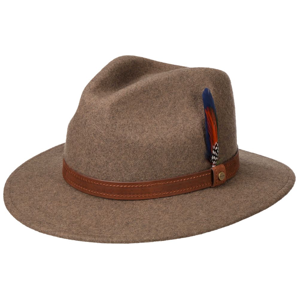 Stetson Aussie Traveller Woolfelt Hat - Brun L (59 cm) - Traveller Hat fra Stetson hos The Prince Webshop