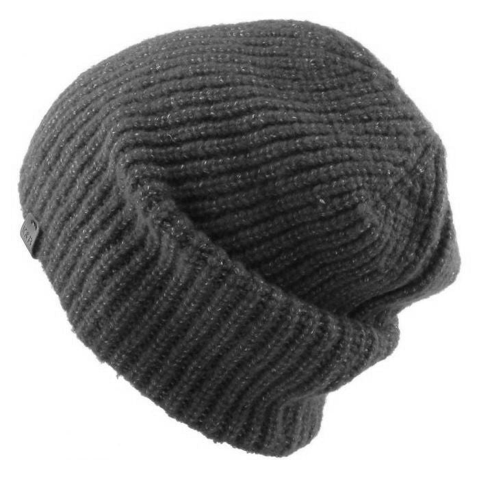 Sort Ribbed Heather Slouchy Beanie Hue - Hue fra Ethos hos The Prince Webshop