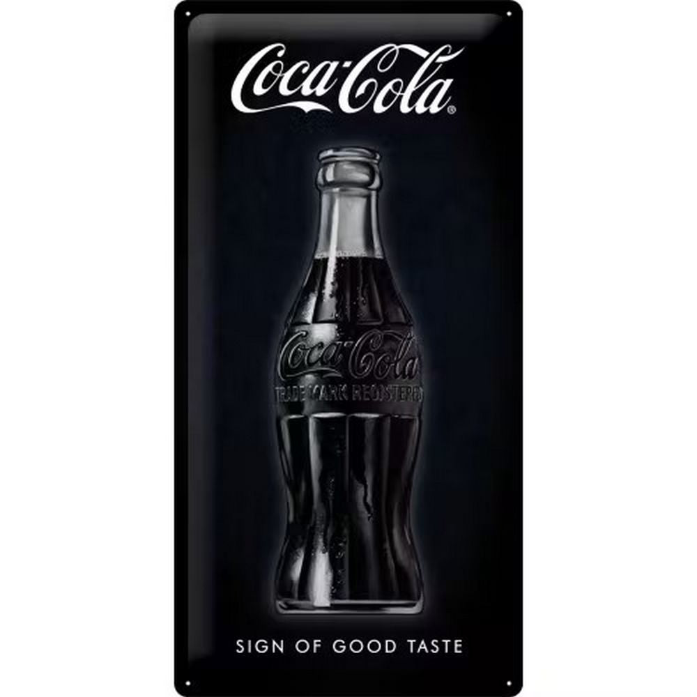 Retroworld Metalskilt Coca-Cola the Sign of Good Taste - 25 x 50 cm - Metalskilt fra Retroworld hos The Prince Webshop