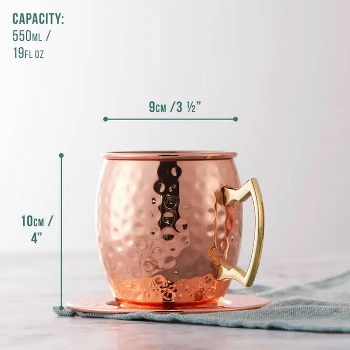 Oak & Steel - 2 Copper Mule Cocktail Mugs - Sæt til 2 - Cocktail Glas fra Oak & Steel hos The Prince Webshop