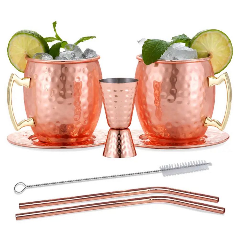 Oak & Steel - 2 Copper Mule Cocktail Mugs - Sæt til 2 - Cocktail Glas fra Oak & Steel hos The Prince Webshop