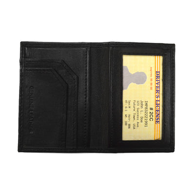 Læder Kort & ID Holder - Sort - Kortholder fra Wallet Works hos The Prince Webshop