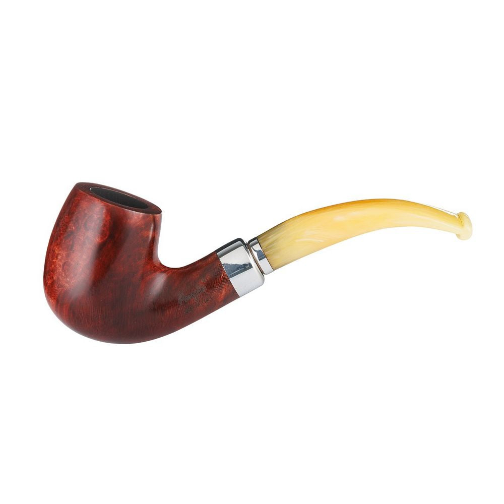 Angelo Lux Pipe - Red Brown Bruyere - Bent with Ring