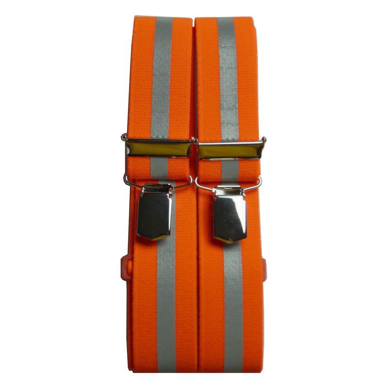 Brede Neon Orange Refleks Seler med H ryg - Seler fra SCANBELT Shooster hos The Prince Webshop