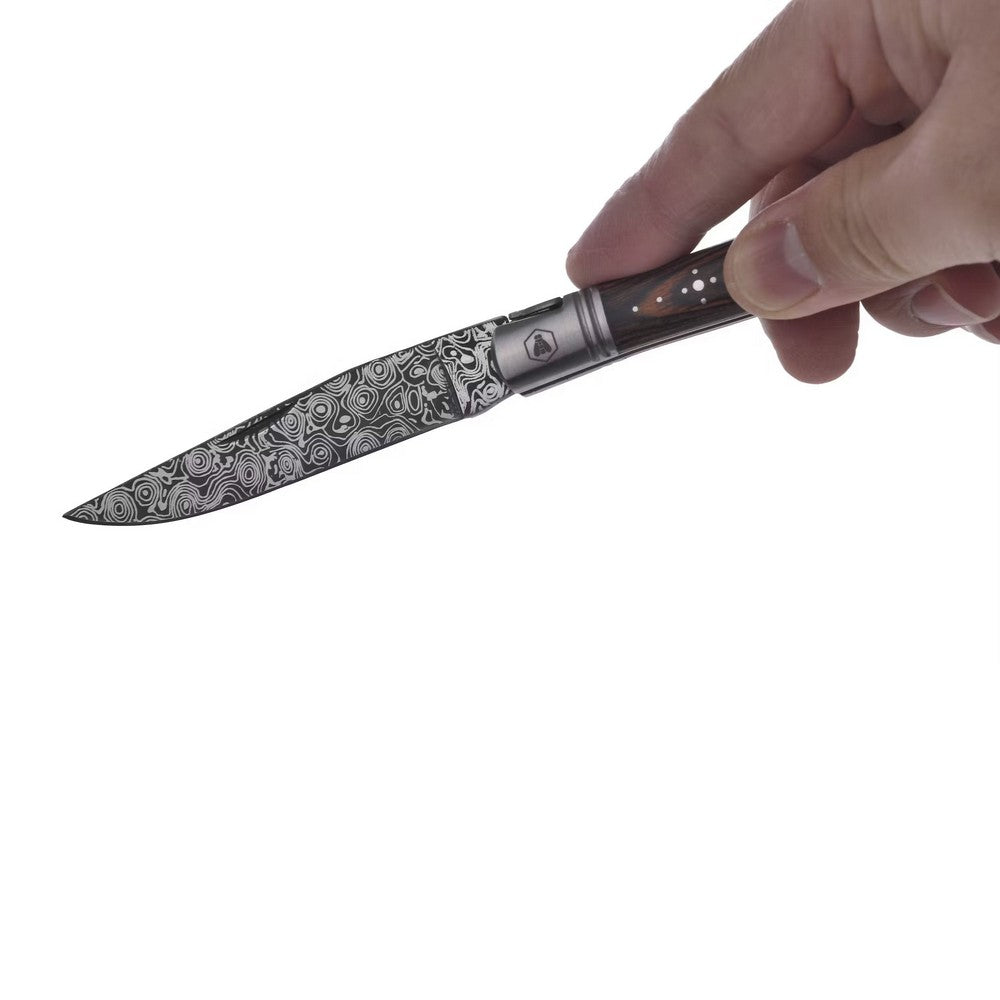 Laguiole Foldekniv - Damascus Pakka