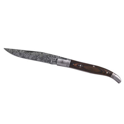 Laguiole Folding Knife - Damascus Pakka