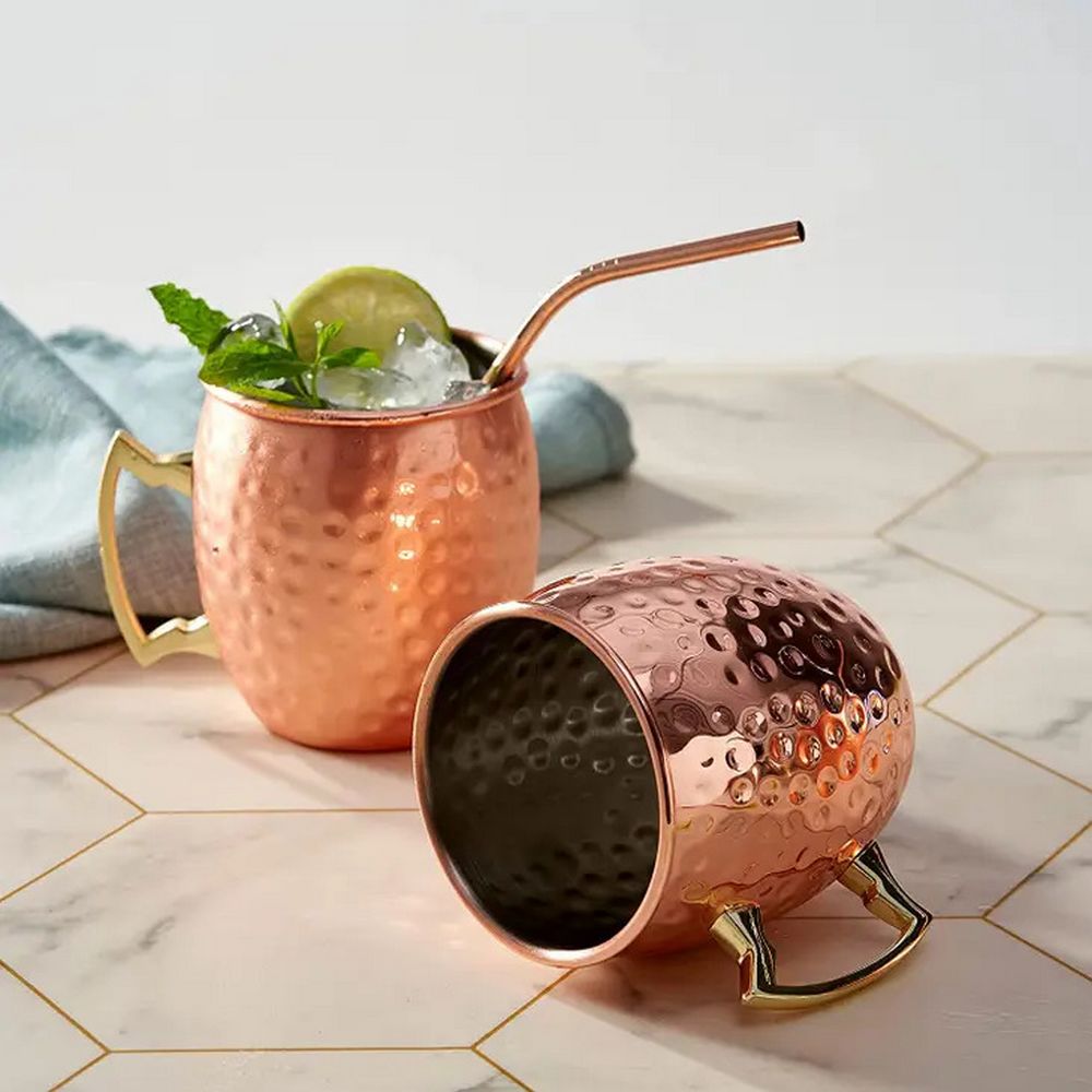 Oak & Steel - 4 Moscow Mule Cocktail Mugs - Cocktail Glas fra Oak & Steel hos The Prince Webshop