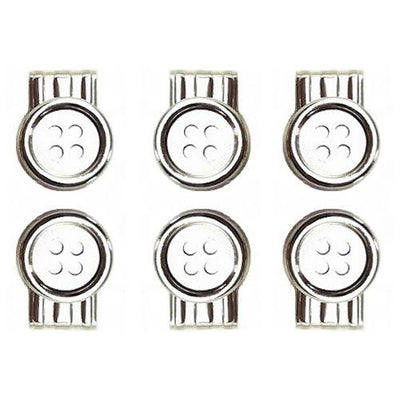 6 stk Brace Buttons - Knapper til Seler med Læderstropper - Seler fra SCANBELT Shooster hos The Prince Webshop