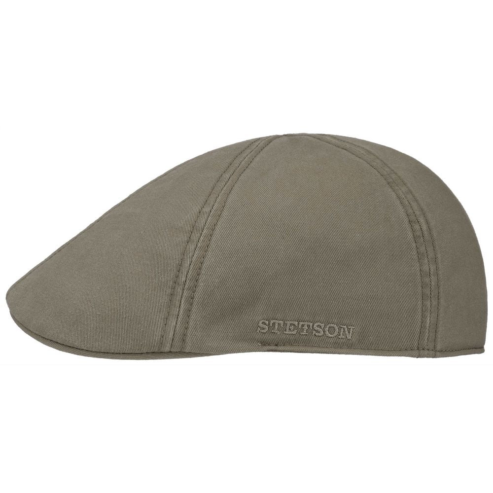 Stetson Texas Flat Cap Cotton - Armygrøn Duck Cap - Flat Cap fra Stetson hos The Prince Webshop