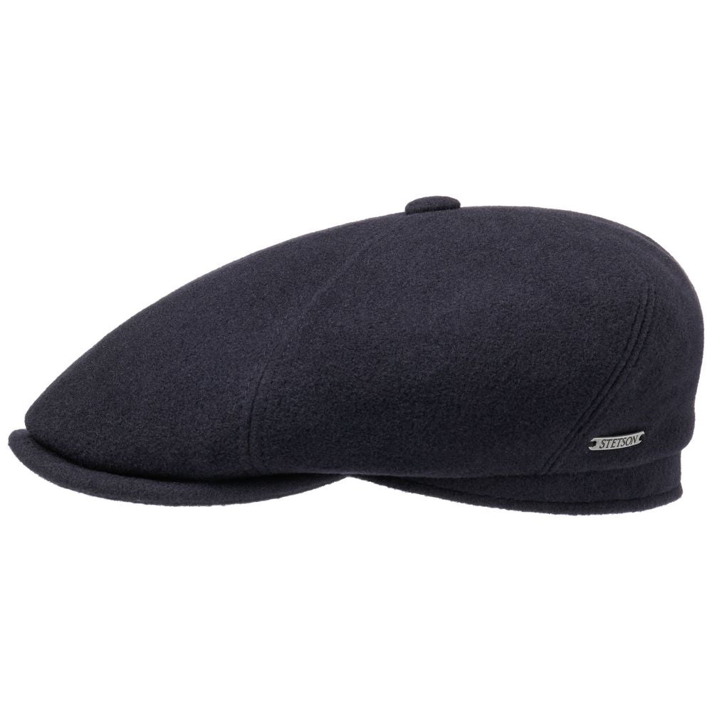 Stetson 6-panel Cap Wool/Cashmere - Navyblå - Flat Cap fra Stetson hos The Prince Webshop