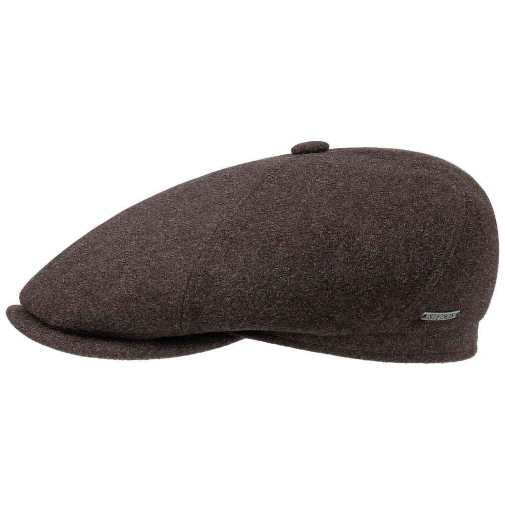 Stetson 6-panel Cap Wool/Cashmere - Mørkebrun - Flat Cap fra Stetson hos The Prince Webshop