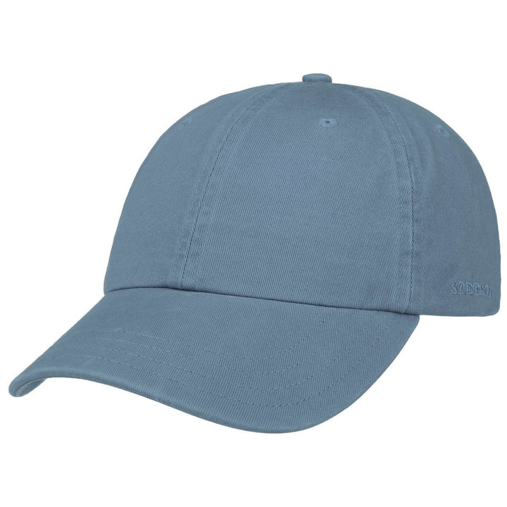 Stetson Baseball Cap Cotton - Ensfarvet Himmelblå - Baseball Cap fra Stetson hos The Prince Webshop