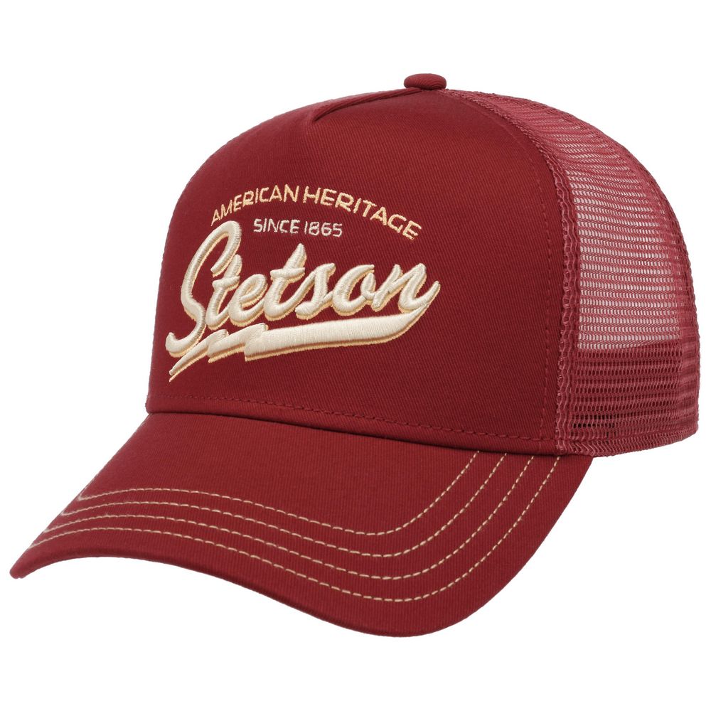 Stetson Trucker Cap American Heritage Classic Red - Baseball Cap fra Stetson hos The Prince Webshop