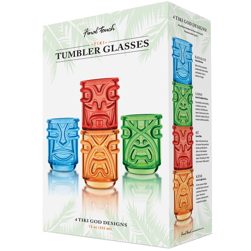 Original Products - Final Touch Tiki Tumbler - 4 Pak Kulørte - Cocktail Glas fra Original Products hos The Prince Webshop