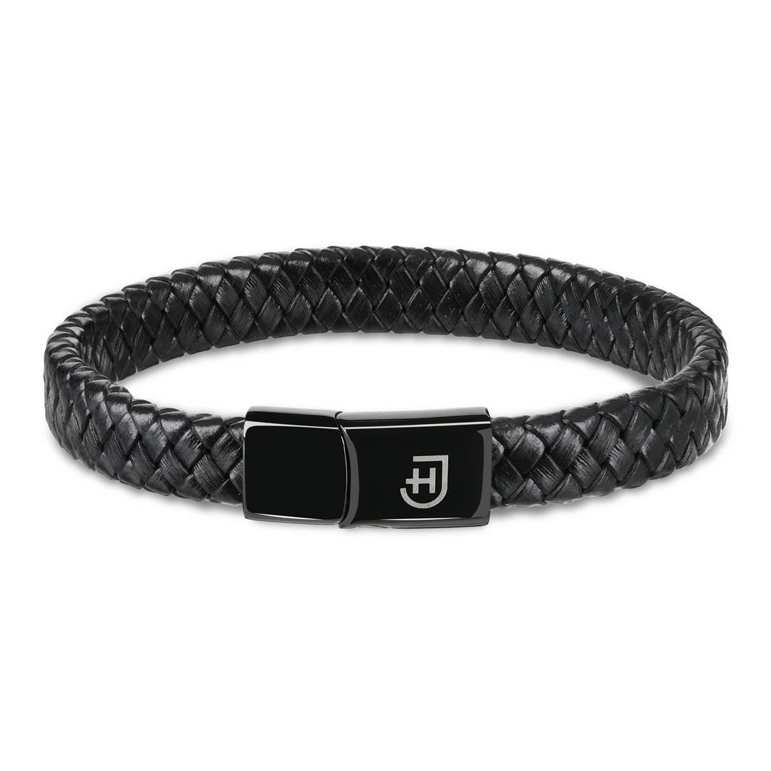 James Hawk Leather Bracelet - Black - Smykke fra James Hawk hos The Prince Webshop