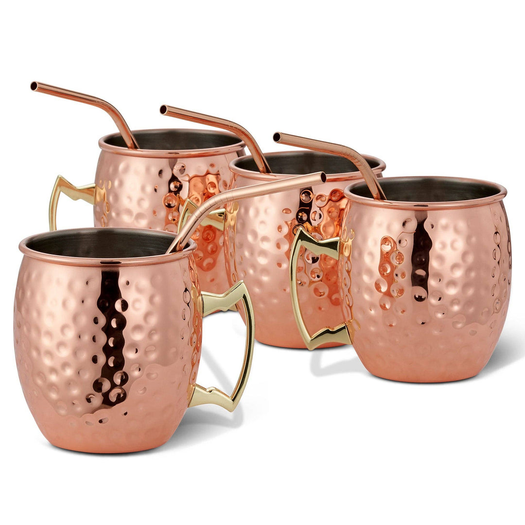 Oak & Steel - 4 Moscow Mule Cocktail Mugs - Cocktail Glas fra Oak & Steel hos The Prince Webshop