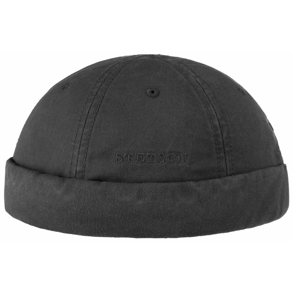 Stetson Docker Cotton - Sort Bomulds Cap - Docker Cap fra Stetson hos The Prince Webshop