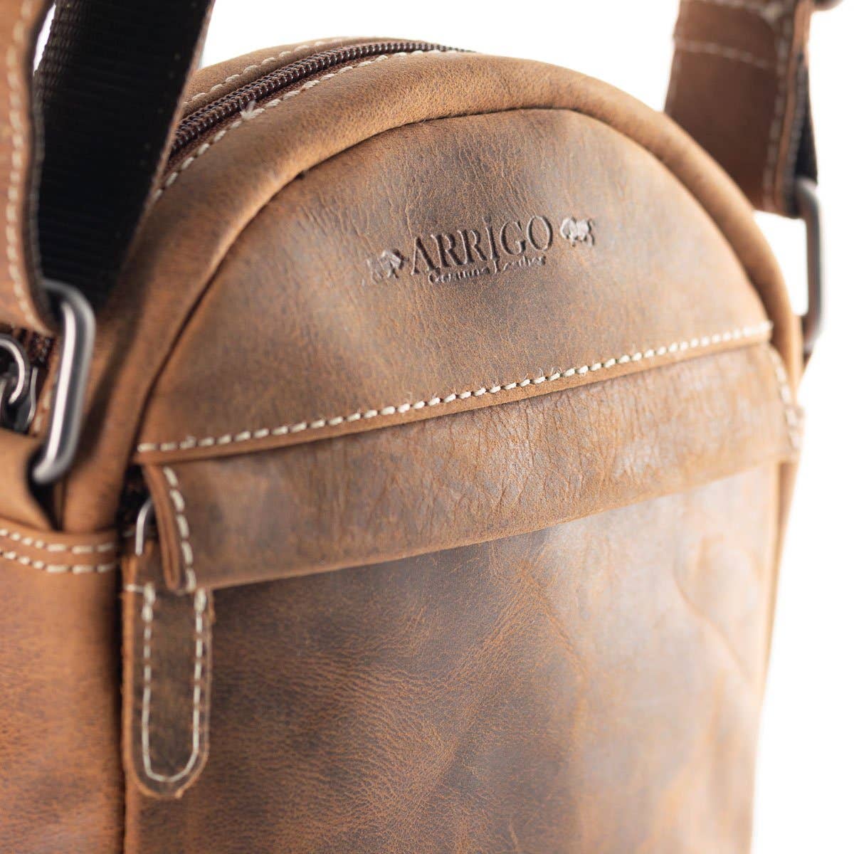 Arrigo Shoulder &amp; Crossbody Bag - Buffalo Leather - Cognac