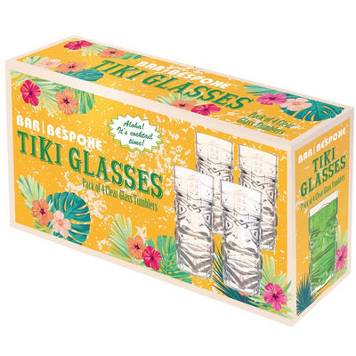 Original Products UK/EU - Bar Bespoke Clear Tiki Glasses 4 Pack -  fra Original Products UK/EU hos The Prince Webshop