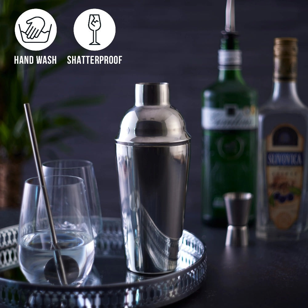 Oak & Steel - Boston Cocktail Shaker Making Kit with Recipy Gift Set - Bar Sæt fra Oak & Steel hos The Prince Webshop