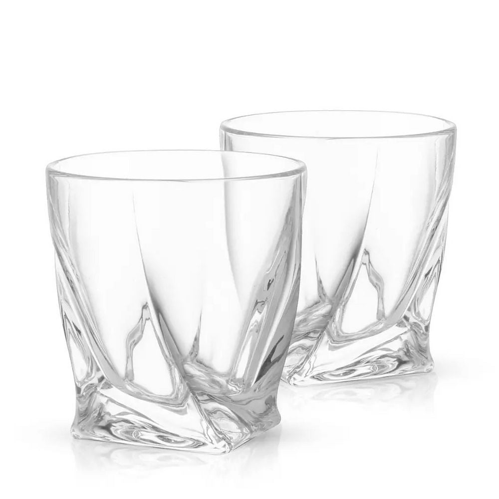 Atlas Crystal Whiskey Glasses - Sæt af 2 Whisky Glas - Whiskey Glas fra JoyJolt USA hos The Prince Webshop