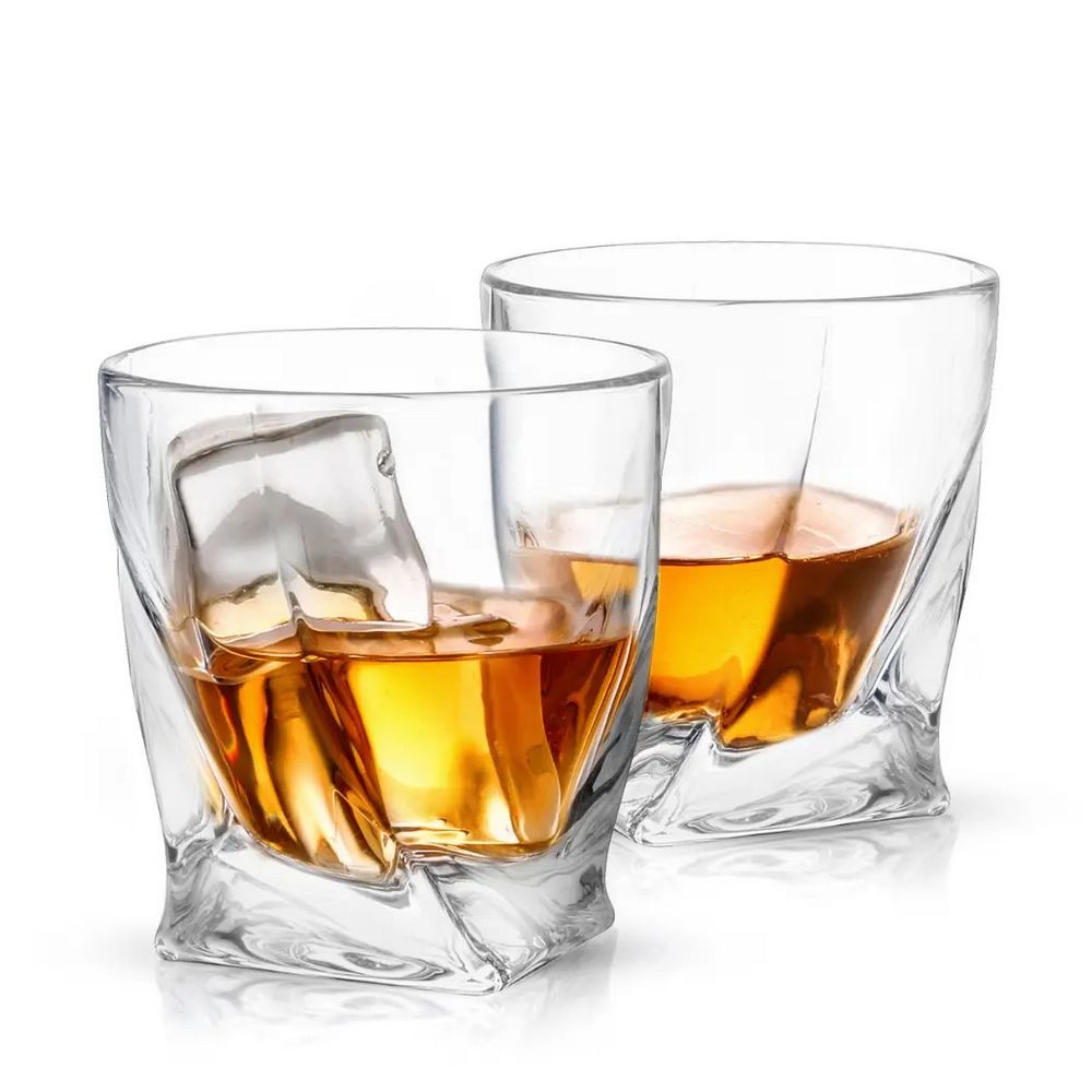 Atlas Crystal Whiskey Glasses - Sæt af 2 Whisky Glas - Whiskey Glas fra JoyJolt USA hos The Prince Webshop