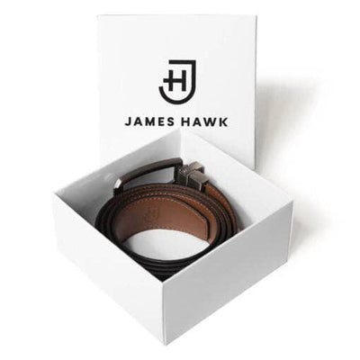 James Hawk Business Belt - Reversible Black/Camel - Bælte fra James Hawk hos The Prince Webshop