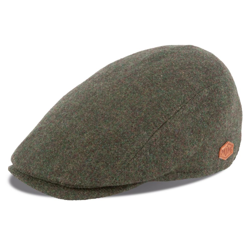 MJM BANG Shetland Wool Flat Cap - Grøn Uld Sixpence - Flat Cap fra MJM Hats hos The Prince Webshop