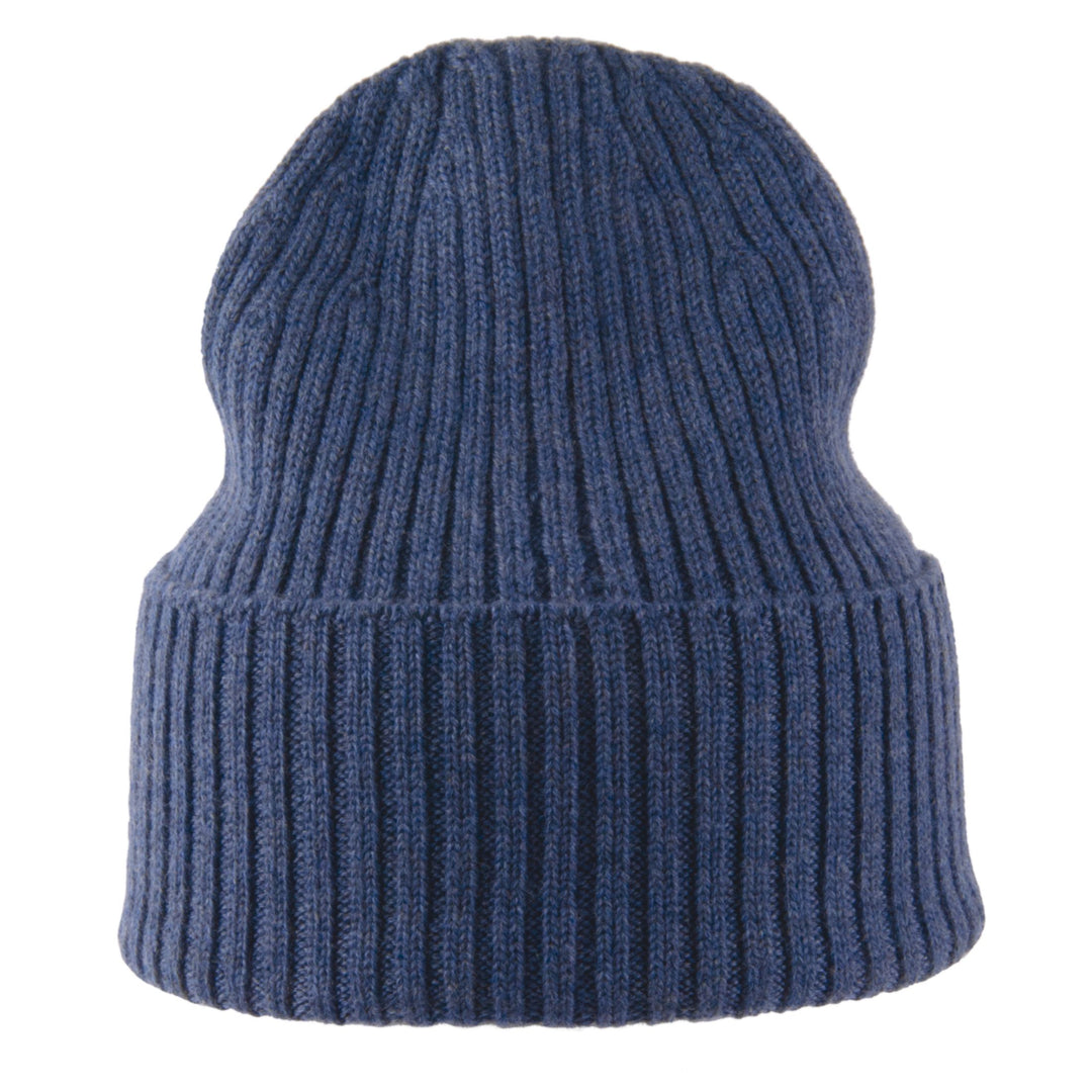 MJM Beanie i 100% Merino Uld - Stålblå Hue - Hue fra M.J. MICHAELSEN A/S hos The Prince Webshop