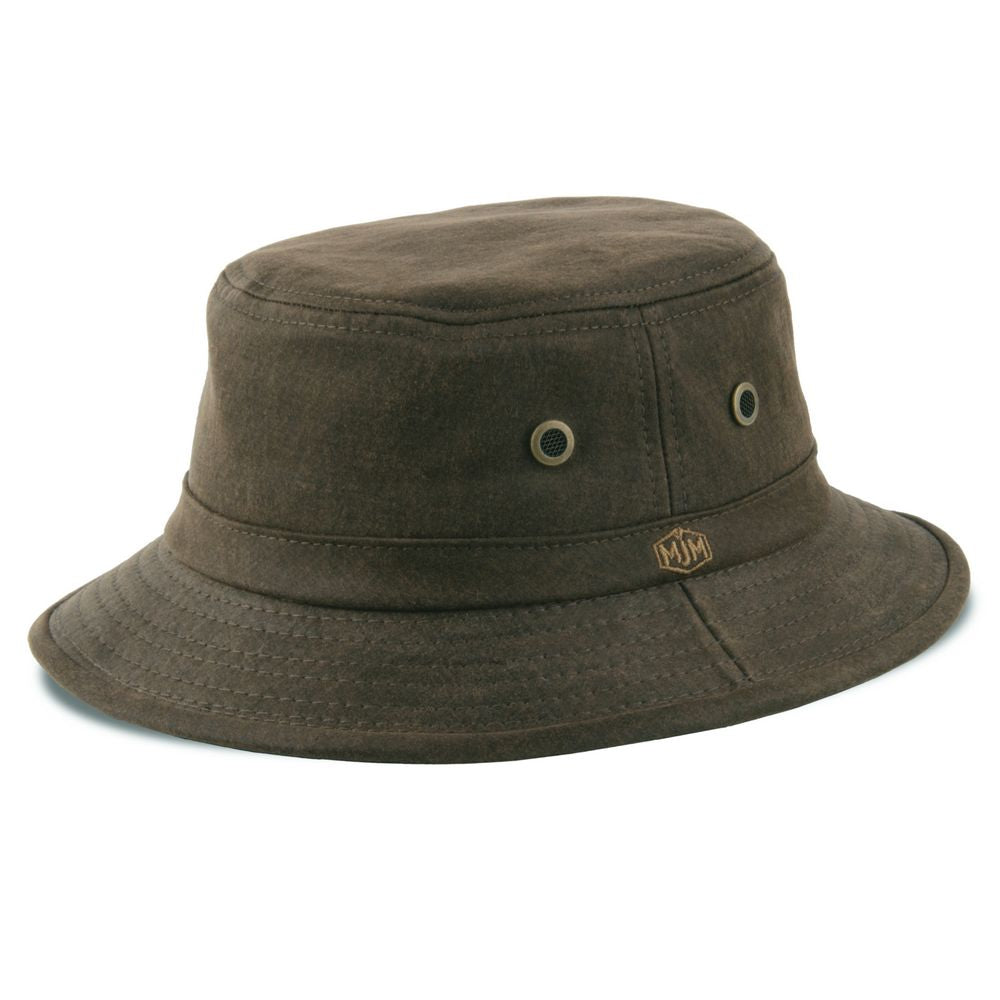 MJM Bucket Hat Faux Suede Brown - Bøllehat De Luxe - Bucket Hat fra MJM Hats hos The Prince Webshop