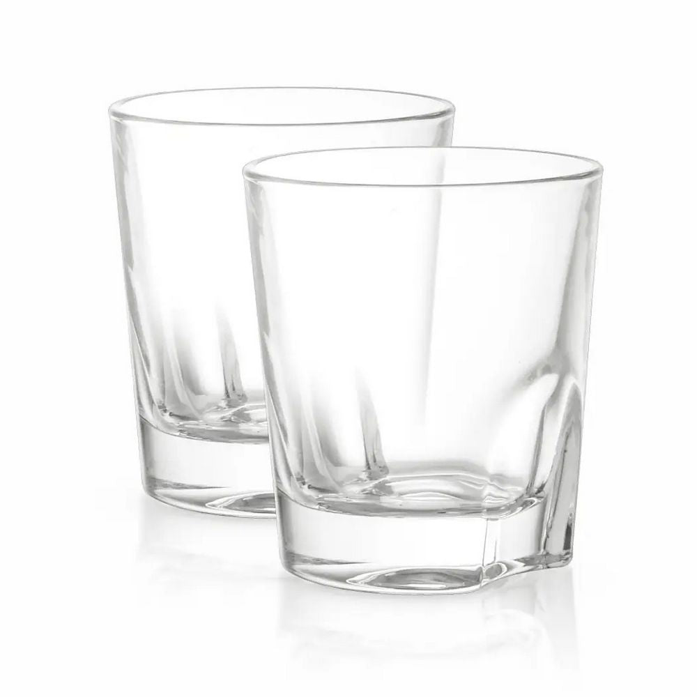 Carina Crystal Whiskey Glasses - Sæt af 2 Whisky Glas - Whiskey Glas fra JoyJolt USA hos The Prince Webshop