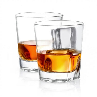 Carina Crystal Whiskey Glasses - Sæt af 2 Whisky Glas - Whiskey Glas fra JoyJolt USA hos The Prince Webshop