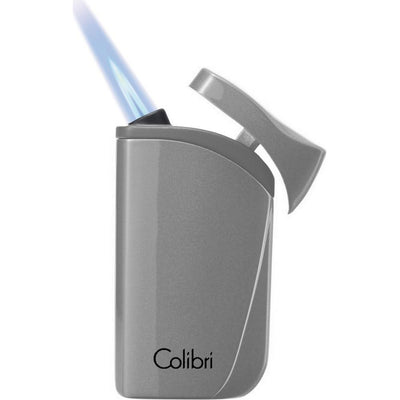 COLIBRI lighter Falcon - charcoal metallic angled jet flame - Lighter fra Colibri hos The Prince Webshop