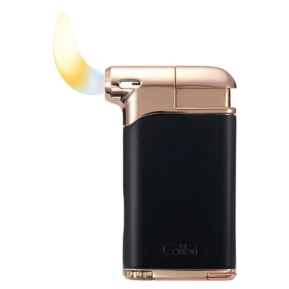 COLIBRI piezo pibe lighter "Pacific II" black/rosegold - Lighter fra Colibri hos The Prince Webshop