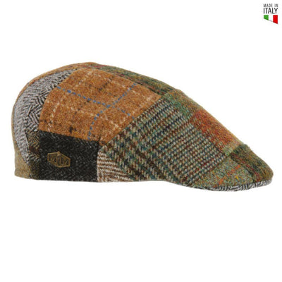 MJM Country Sixpence Harris Tweed Patchwork - Flat Cap fra MJM Hats hos The Prince Webshop