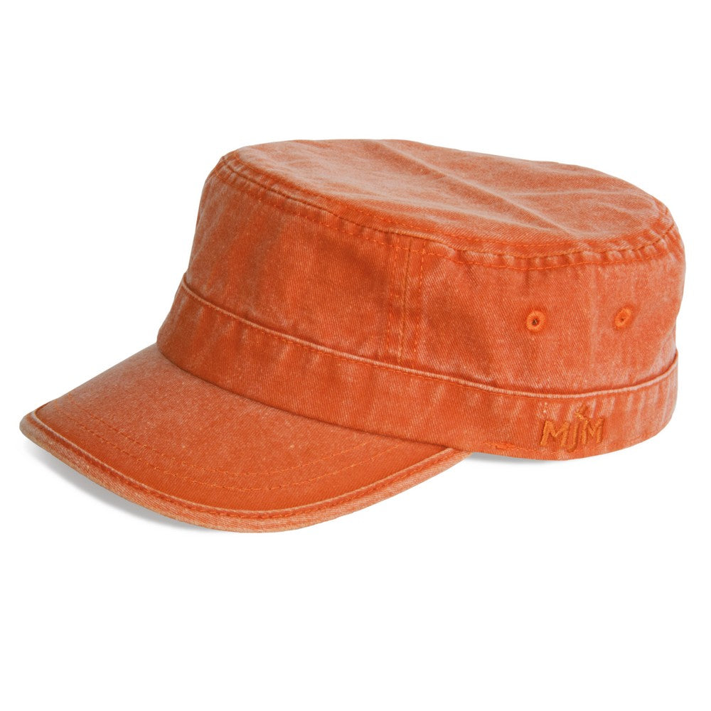 MJM CUBA Army Cap Dyed Cotton Twill - Orange - Army Cap fra MJM Hats hos The Prince Webshop