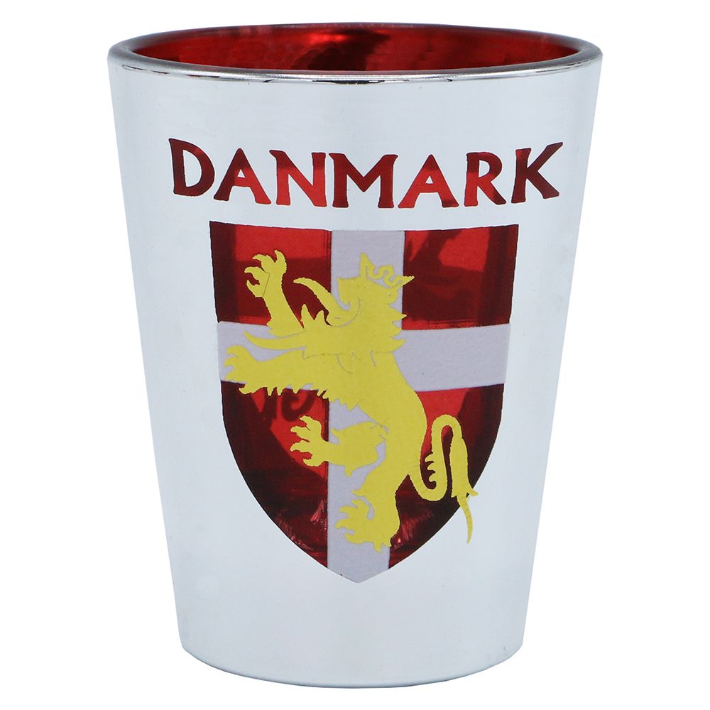 Shot Glas - Danmark Coat of Arms - Shotglas fra Memories of Denmark hos The Prince Webshop