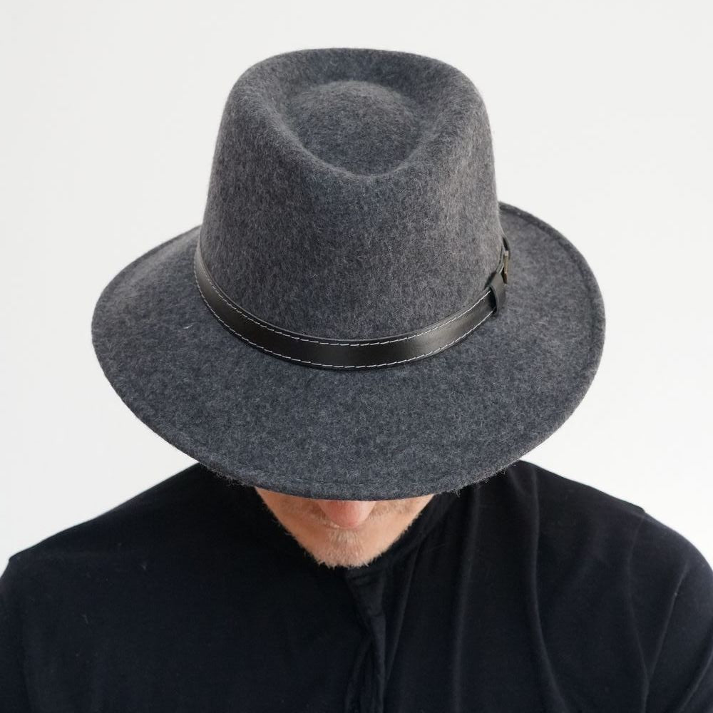 Kob MJM CITY Gray Wool Felt Hat Waterproof Crushable til 64 95 i The Prince Webshop