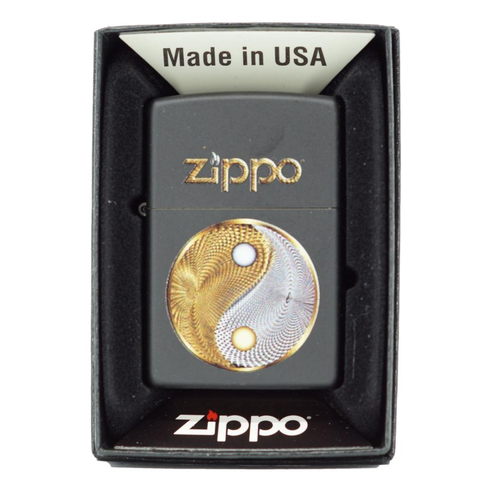 Zippo Lighter Mat Sort - Abstract Ying Yang - Zippo Lighter fra Zippo hos The Prince Webshop