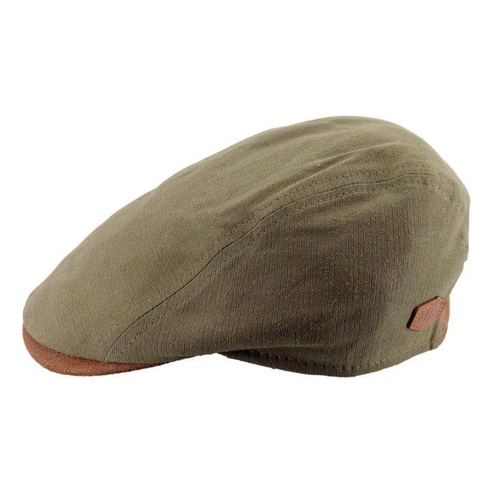 MJM Daffy 3 Cotton Pouch 4 Sommer Flat Cap - Grøn - Flat Cap fra MJM Hats hos The Prince Webshop