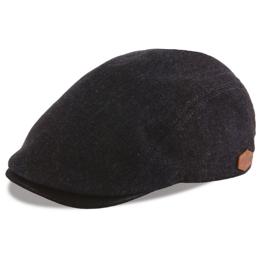 MJM Daffy 3 Virgin Wool/Cotton Flat Cap - Sort Sixpence - Flat Cap fra MJM Hats hos The Prince Webshop