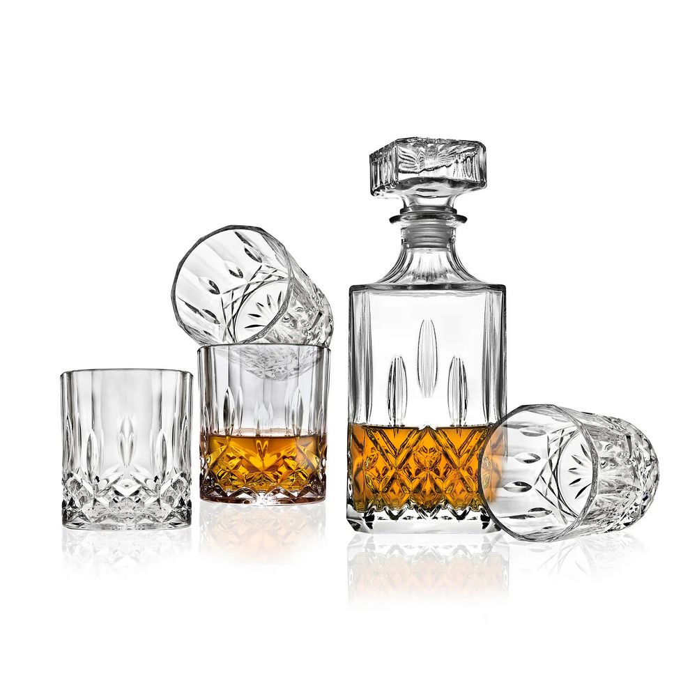 Diablo Whiskey Karaffel med 4 Whiskey Glas - Whiskey Karaffel fra Godinger USA hos The Prince Webshop