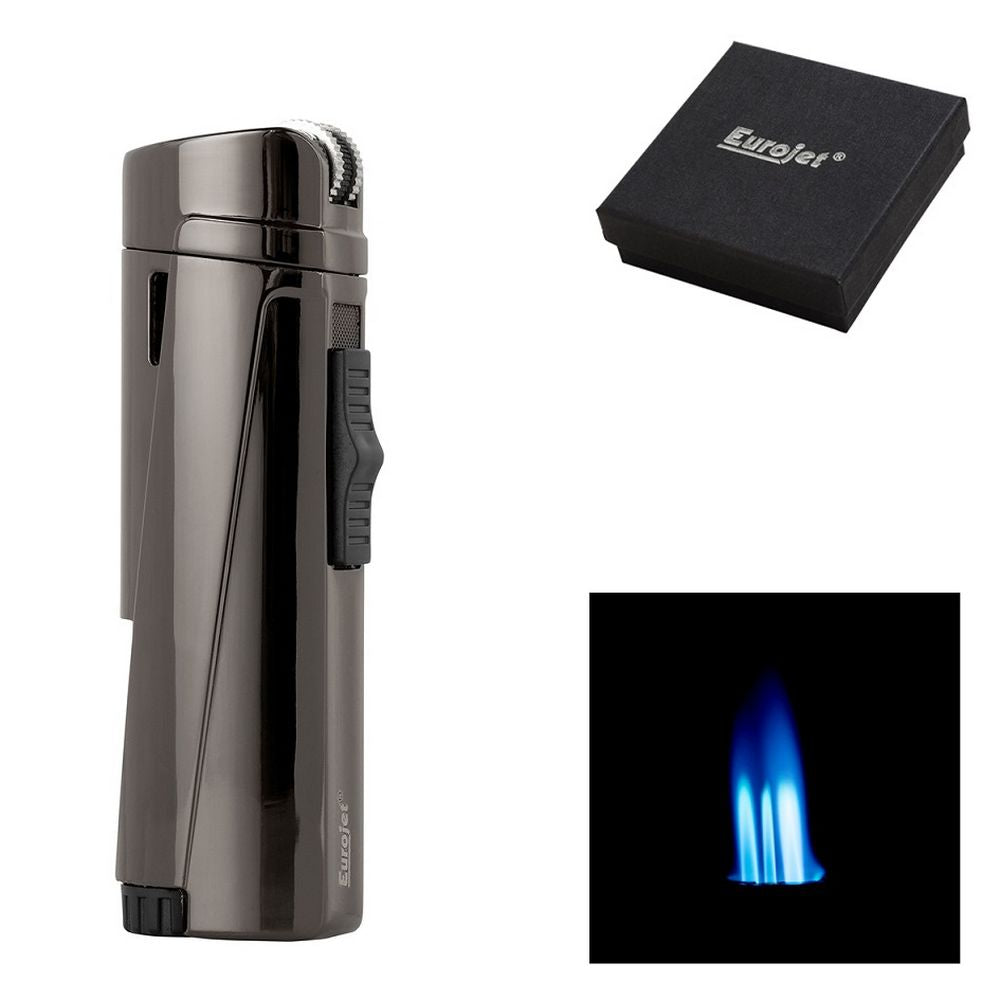 Eurojet Cigar Jet Lighter 3 Dobbelt - Dark Gunmetal - Lighter fra Eurojet hos The Prince Webshop