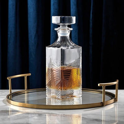 Gatsby Art Deco Whiskey Decanter - Glas Karaffel 0.75L - Whiskey Karaffel fra JoyJolt USA hos The Prince Webshop