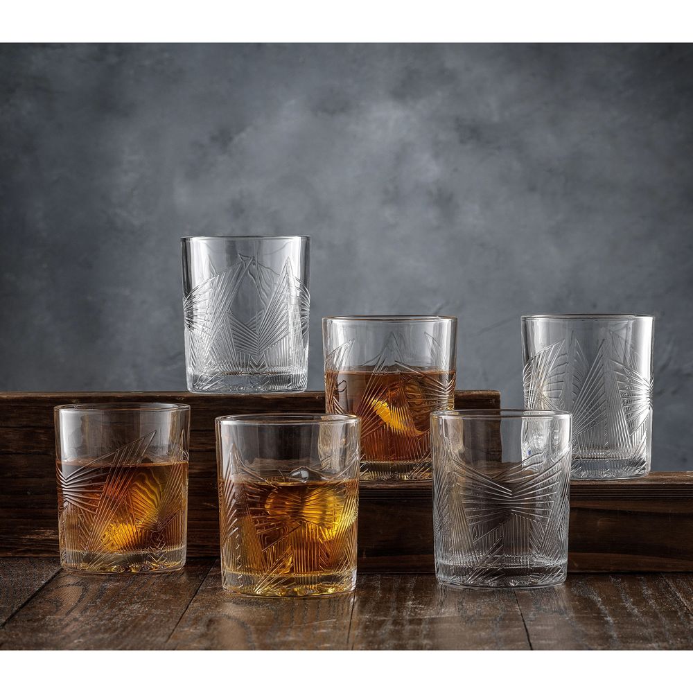 Gatsby Art Deco Whiskey Glasses - Sæt af 6 Whisky Glas - Whiskey Glas fra JoyJolt USA hos The Prince Webshop